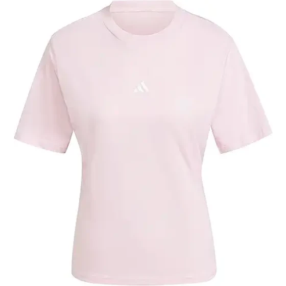 adidas 女款 Essentials 小 Logo 纯棉 T 恤