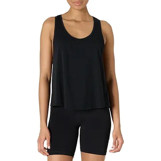 Amazon Essentials 女士运动柔软棉质工字背心，宽松轻盈瑜伽运动背心，带落肩袖