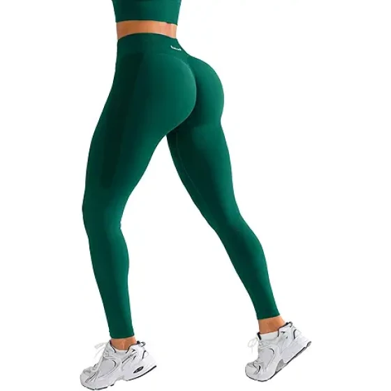 BRXL提臀莱卡无前缝运动紧身裤，女士收腹高腰无缝健身跑步紧身裤