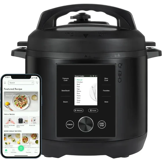 CHEF iQ 智能压力锅，带 WiFi 和内置电子秤 - 简单易用的 10 合 1 多功能烹饪锅