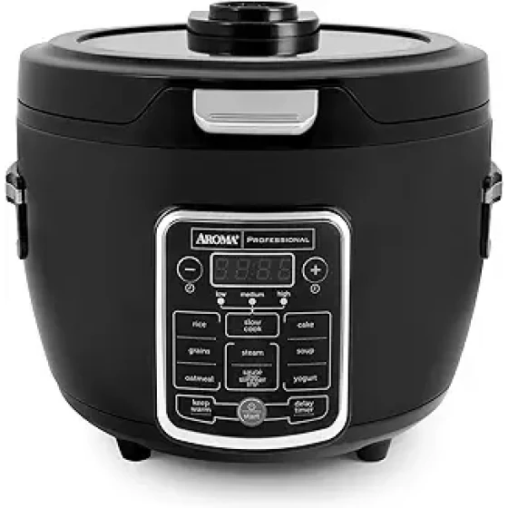 Aroma 专业触控玻璃盖，食物蒸锅，慢炖锅，多功能电饭煲，11 种预设功能，蒸屉，量杯，饭勺，20 道熟食