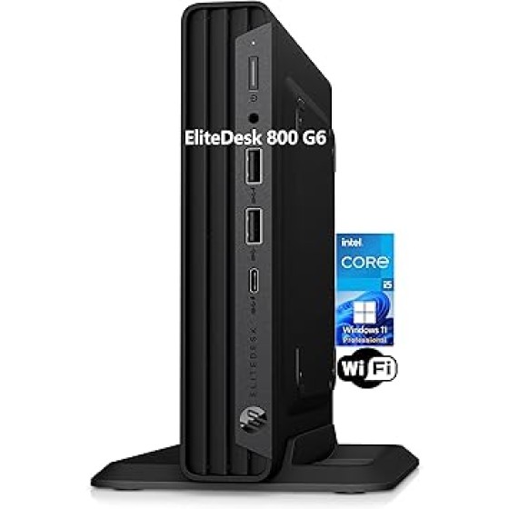 惠普 EliteDesk 800 G6 迷你台式商务电脑、酷睿 i5-10500T 处理器、16GB 内存、1TB PCIe RJ-45、Displayport、SUB KB和鼠标、Wi-Fi、BT、Windows 11 Pro