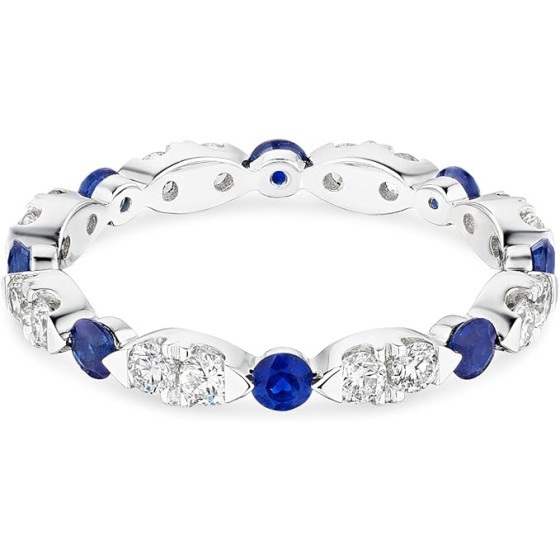 列维耶夫 尊贵光环马眼形钻石戒指，0.60克拉天然DEF VVS钻石，18K白金