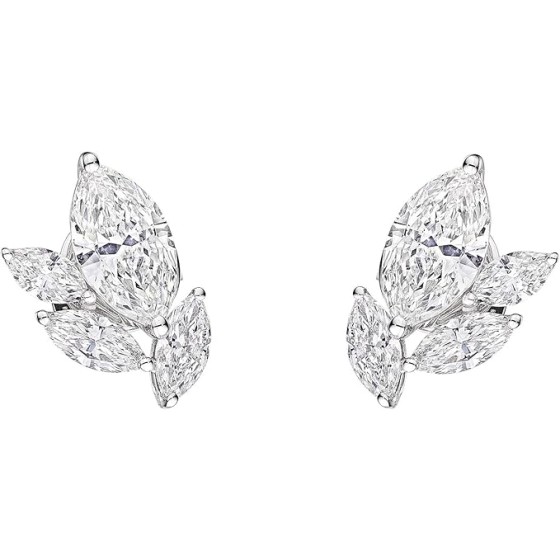 列维耶夫 宁静侯爵夫人钻石耳环 14K 白金钻石耳环