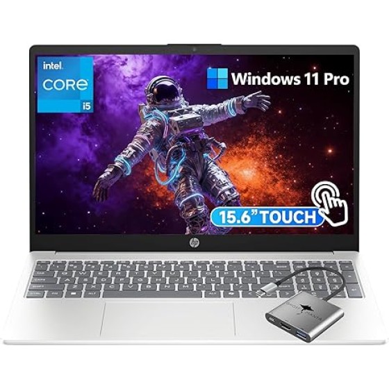 惠普 15.6 英寸 FHD 触控屏笔记本电脑，英特尔酷睿 i5-1334U 处理器（最高可达 4.6GHz），32GB 内存，1TB 固态硬盘，Windows 11 专业版，WiFi 6，Windows AI