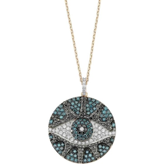 蜜蜂女神 眼部灯光金钻项链