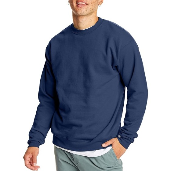 Hanes Men's Sweatshirt, EcoSmart Fleece Crewneck Sweatshirt, Big & Tall Available, 1 or 2-Pack