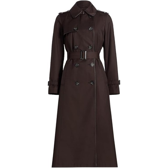 cotton blend poplin trench coat