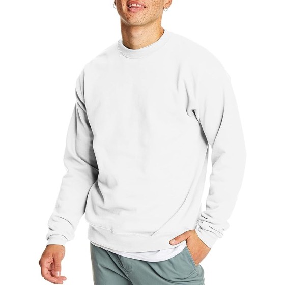 Hanes Men's Sweatshirt, EcoSmart Fleece Crewneck Sweatshirt, Big & Tall Available, 1 or 2-Pack