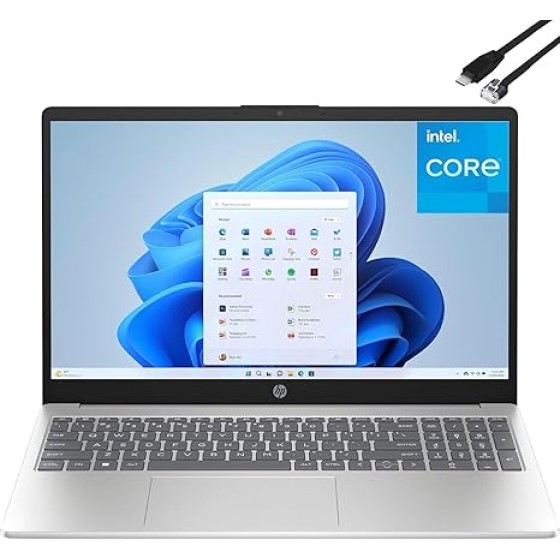 惠普笔记本电脑，15.6英寸全高清显示屏，英特尔四核处理器，16GB内存，512GB PCIe固态硬盘，WiFi 6