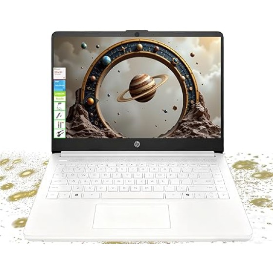 惠普 14 英寸高清笔记本电脑 - 英特尔赛扬处理器，8GB 内存，64GB eMMC 存储 - 轻薄便携，12 小时超长续航，时尚设计，配备多种接口，内置摄像头/麦克风